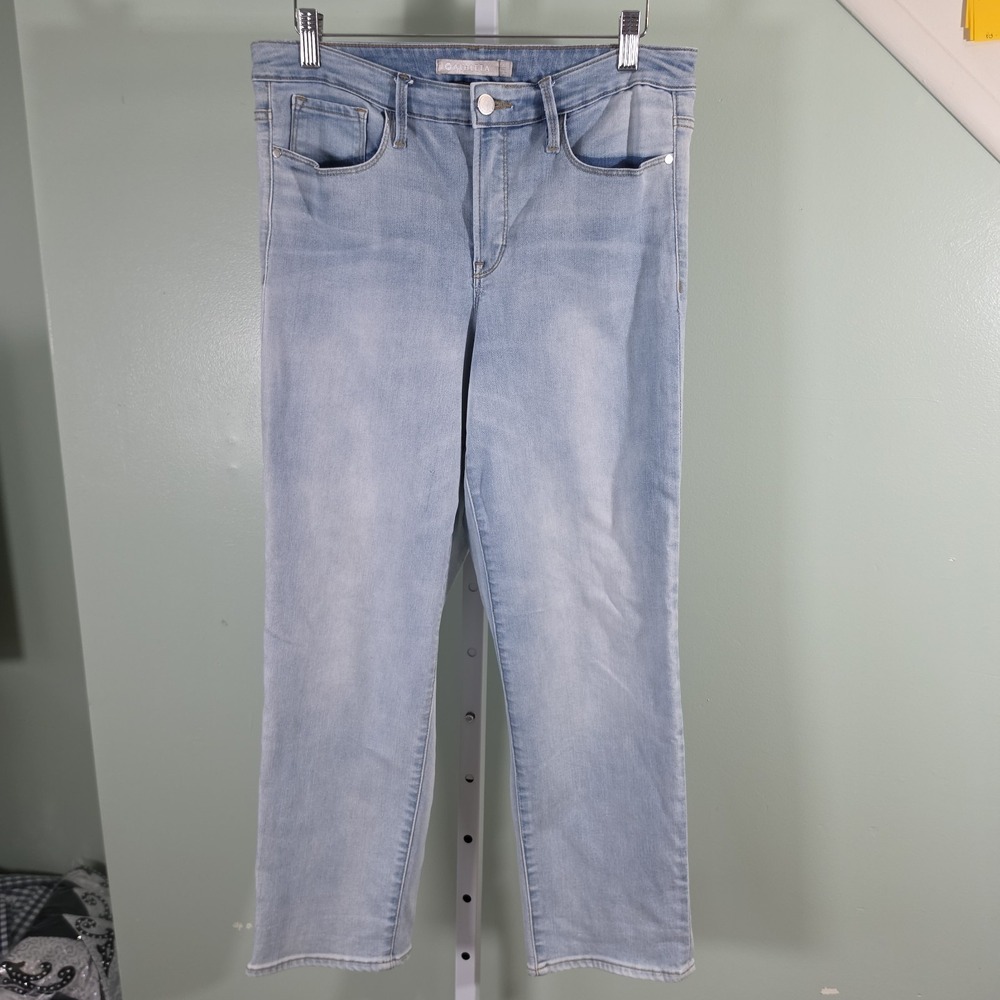 Athleta High Rise Sculptek‎ Slim Straight Jeans Agate Wash Womens Size 12